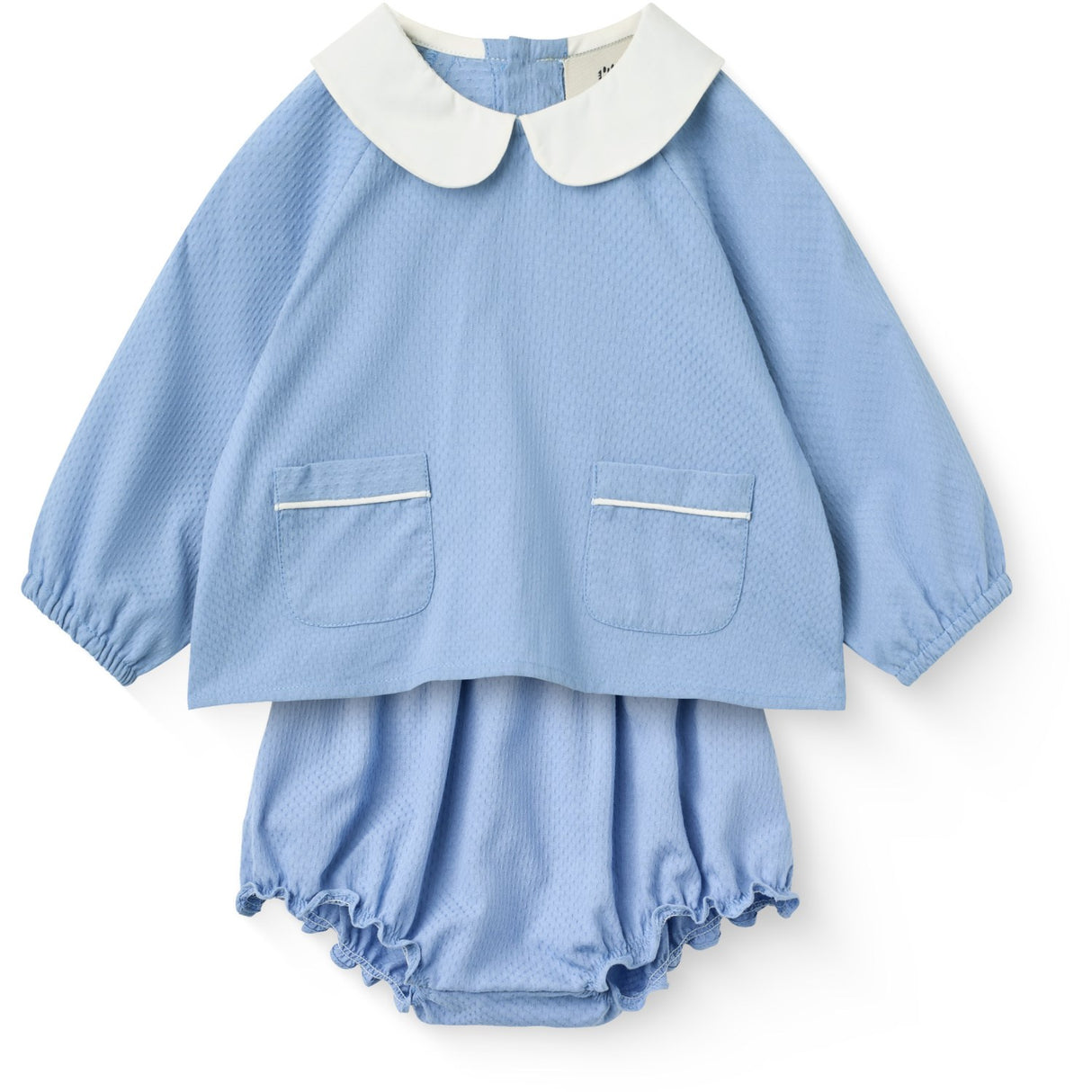 COPENHAGEN COLORS Endless Blue Baby Sæt - Bluse & Bloomers