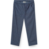 COPENHAGEN COLORS Navy Flower Aop Printed Navy Flower Bukser