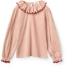 COPENHAGEN COLORS Mellow Rose Comb. Crepe Ls Top M/ Flæse Krave