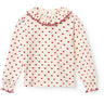 COPENHAGEN COLORS Heart Comb. Crepe Ls Top M/ Flæse Krave
