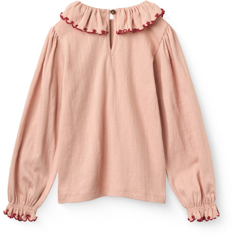 COPENHAGEN COLORS Mellow Rose Comb. Crepe Ls Top M/ Flæse Krave