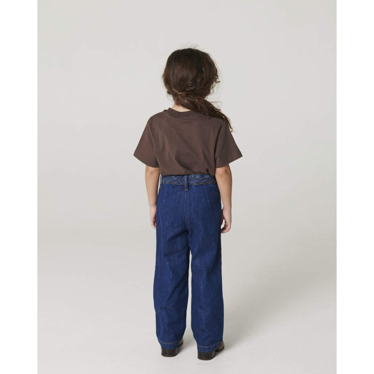 COPENHAGEN COLORS Indigo Blue Wash Denim Jeans M/ Braid Waist - Wide Fit