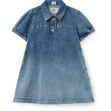 COPENHAGEN COLORS Block Spray Denim Kjole M/ Block Spray