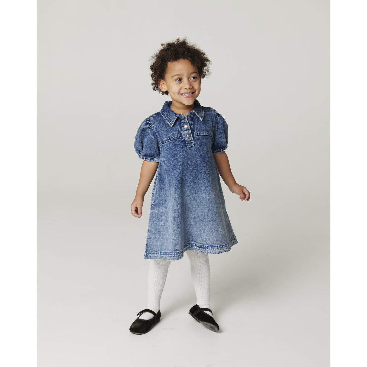 COPENHAGEN COLORS Block Spray Denim Kjole M/ Block Spray