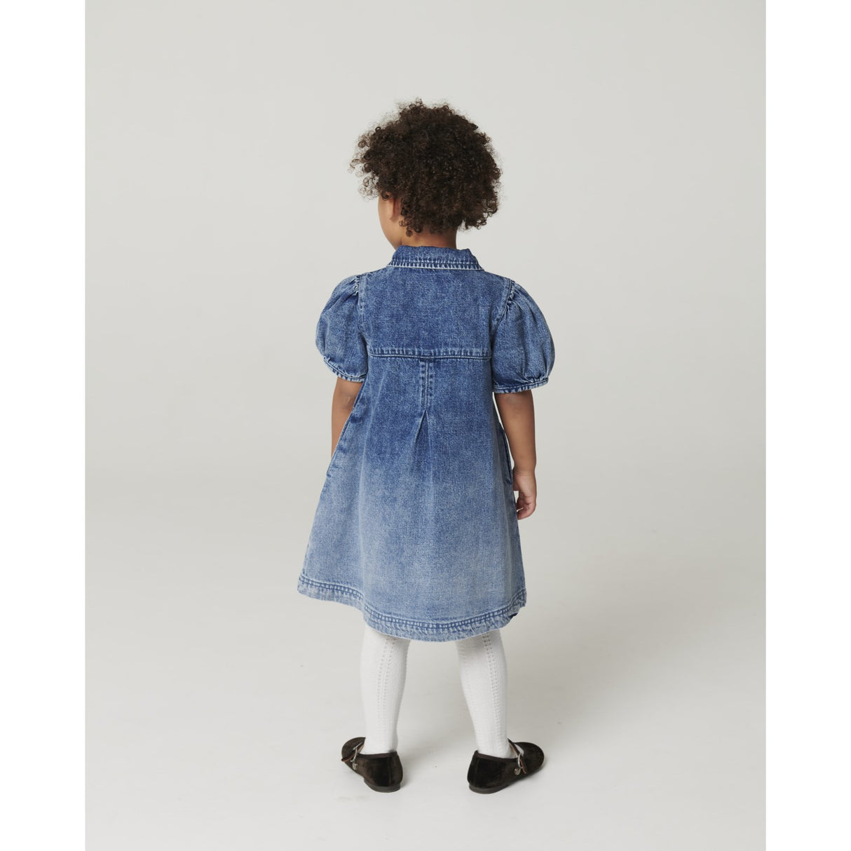 COPENHAGEN COLORS Block Spray Denim Kjole M/ Block Spray