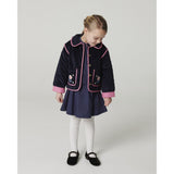 COPENHAGEN COLORS Navy Quiltet Corduroy Jakke M/ Embroidery