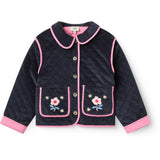 COPENHAGEN COLORS Navy Quiltet Corduroy Jakke M/ Embroidery