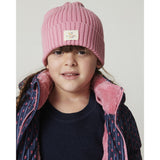 COPENHAGEN COLORS Navy Flower Aop Puffer Long Flæse Jakke M/ Teddy Lining
