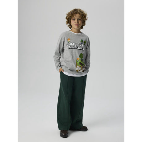Name It Grey Melange Nkmar Minecraft Ls Nreg Top Box Noos Bfu