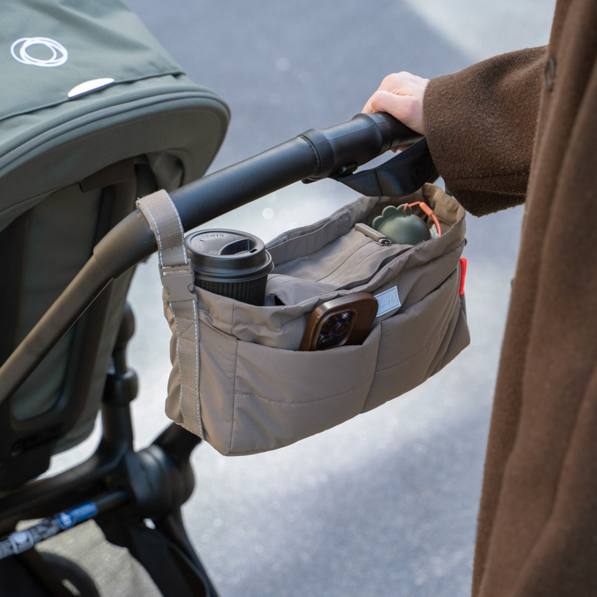 DonebyDeer Taupe Stroller Organiser