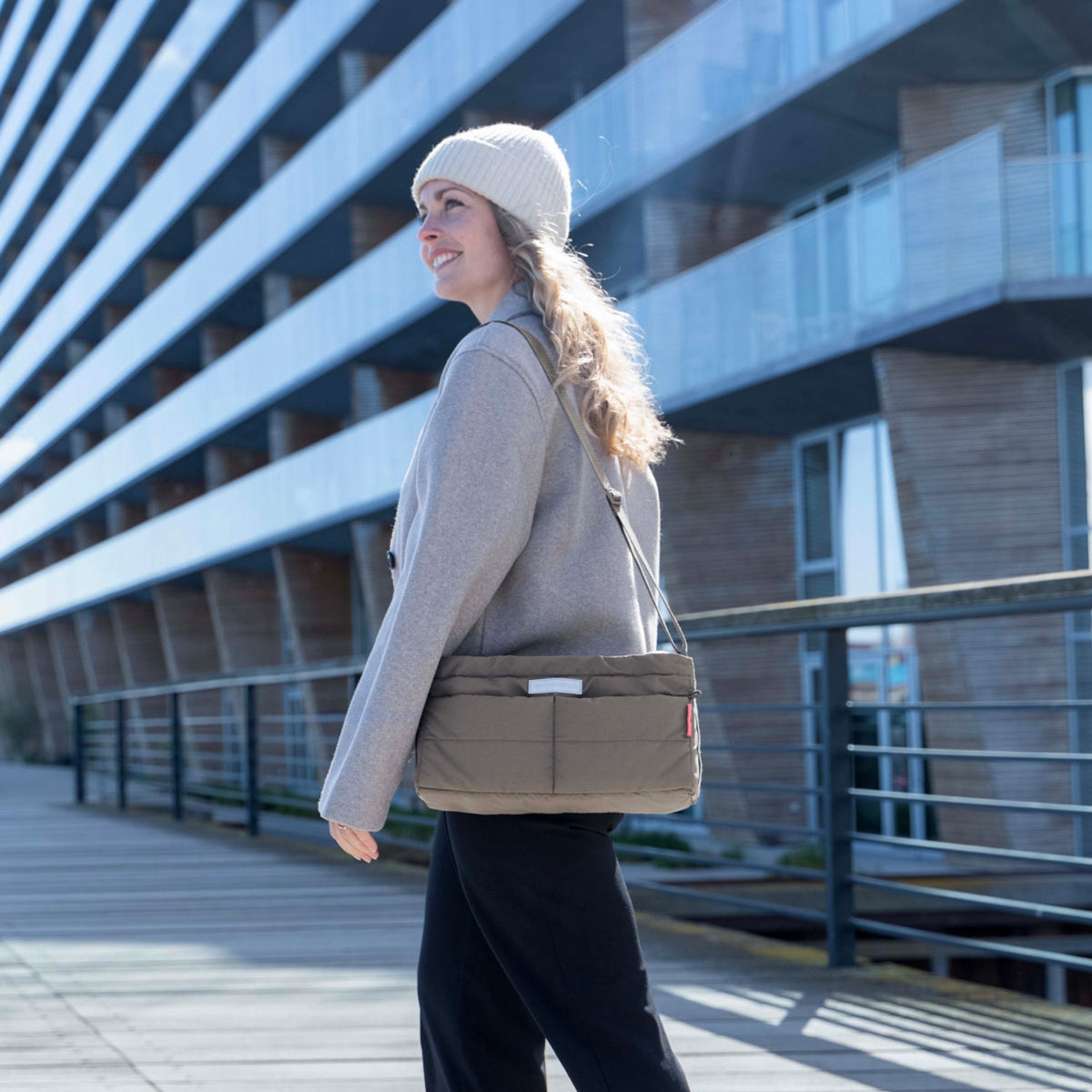 DonebyDeer Taupe Stroller Organiser