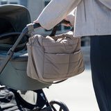 DonebyDeer Taupe Quiltet Changing Taske