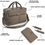 DonebyDeer Taupe Quiltet Changing Taske