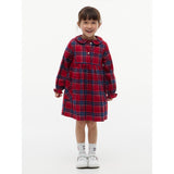 Tommy Hilfiger Medium Red Check-Red Lg Check Rounded Krave Kjole