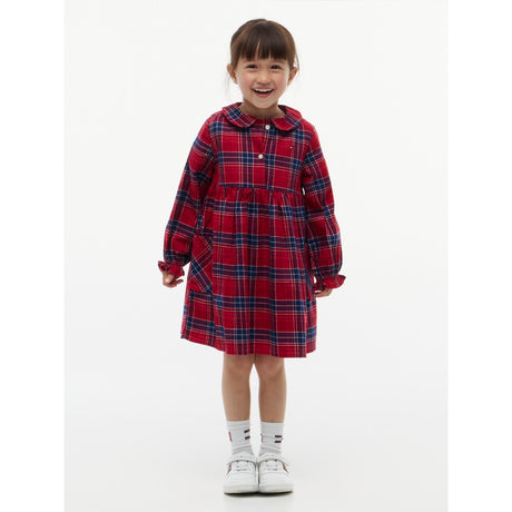 Tommy Hilfiger Medium Red Check-Red Lg Check Rounded Krave Kjole
