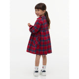 Tommy Hilfiger Medium Red Check-Red Lg Check Rounded Krave Kjole