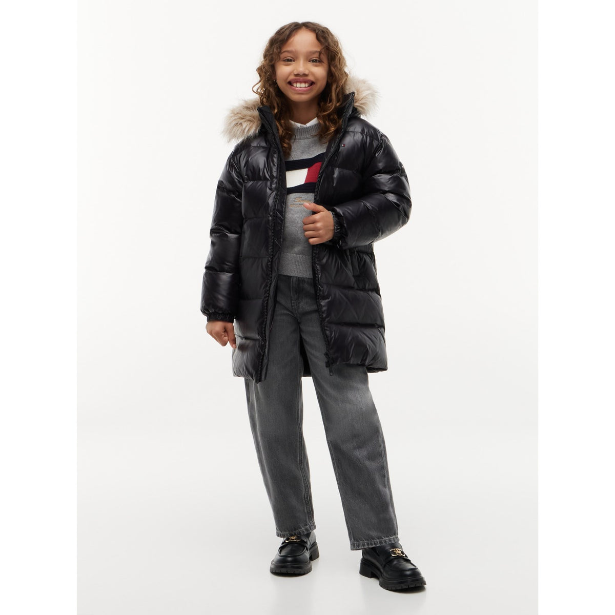 Tommy Hilfiger Black-Black Essential Long Down Jakke