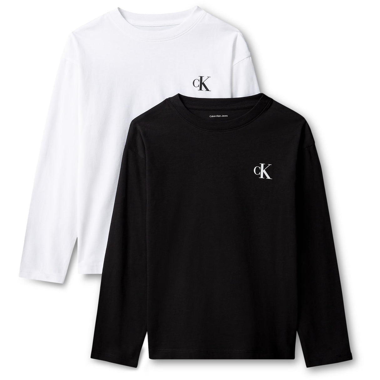 Calvin Klein Black / White-Black 2-Pak Monogram T-Shirt Ls
