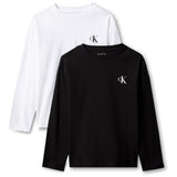 Calvin Klein Black / White-Black 2-Pak Monogram T-Shirt Ls