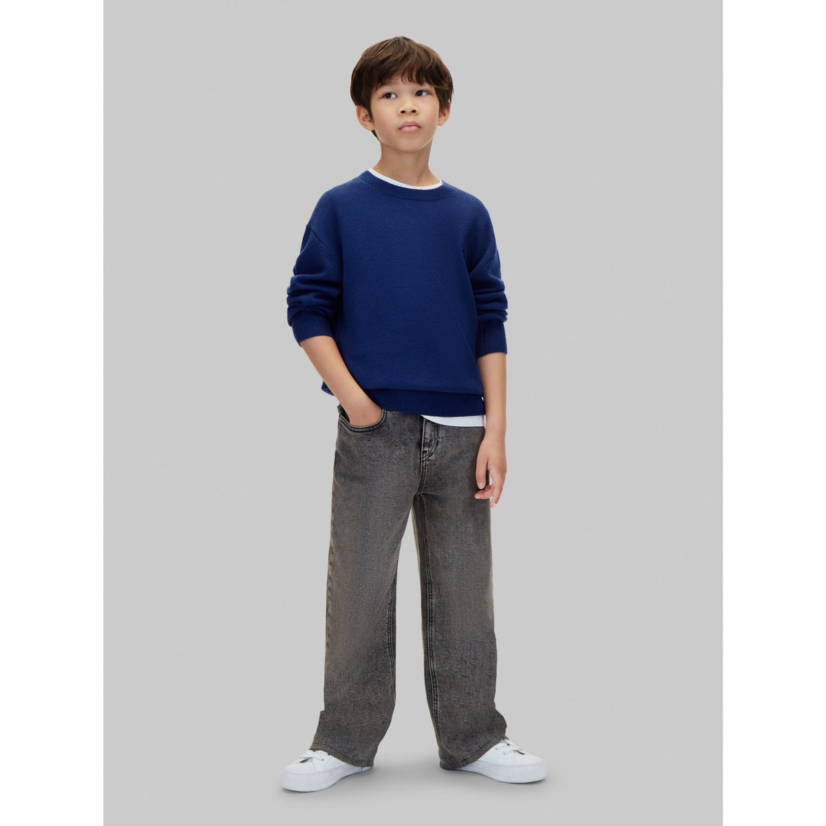 Calvin Klein Estate Blue-Blue Ck Merino Oversized Sweater