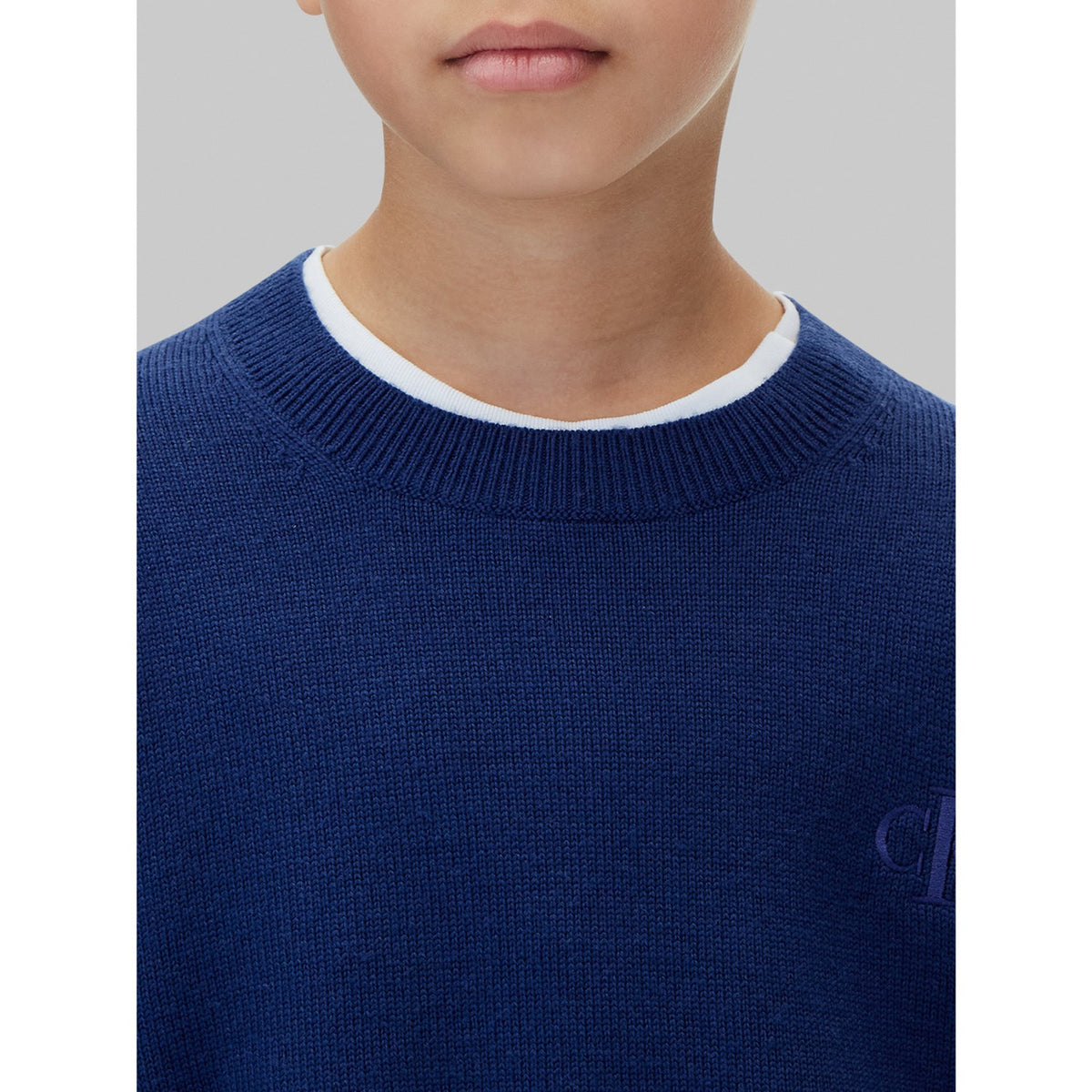 Calvin Klein Estate Blue-Blue Ck Merino Oversized Sweater