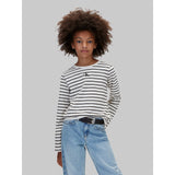 Calvin Klein Turtledove-Beige Ck Stripe Ls T-Shirt