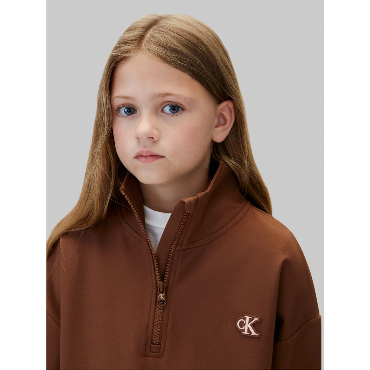 Calvin Klein Rocky Road-Brown Punto Half-Zip