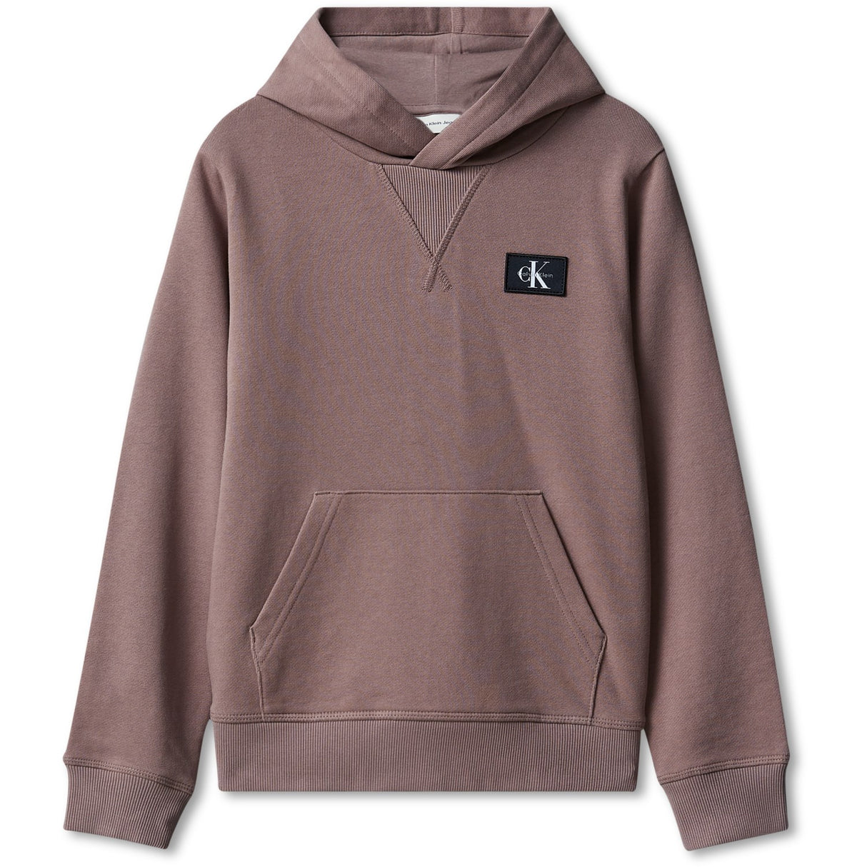 Calvin Klein Iron-Grey Monologo Badge Hættetrøje
