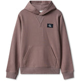 Calvin Klein Iron-Grey Monologo Badge Hættetrøje