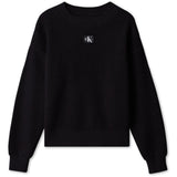 Calvin Klein Pvh Black-Black Monologo Badge Cn Sweater