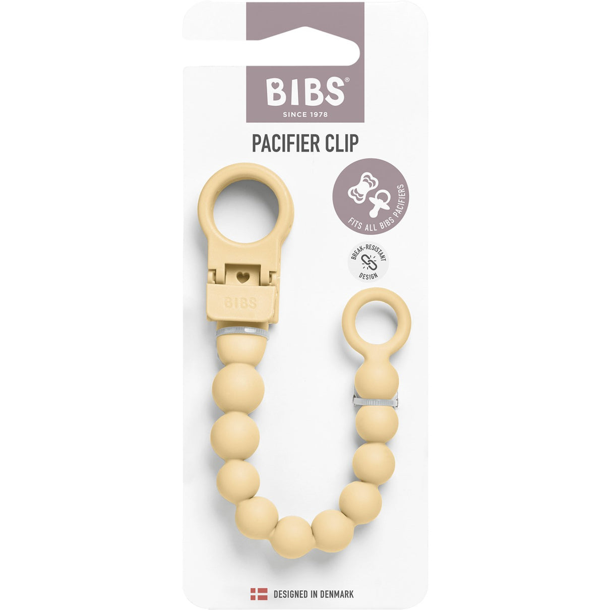 Bibs Pale Butter Sut Clip Beaded