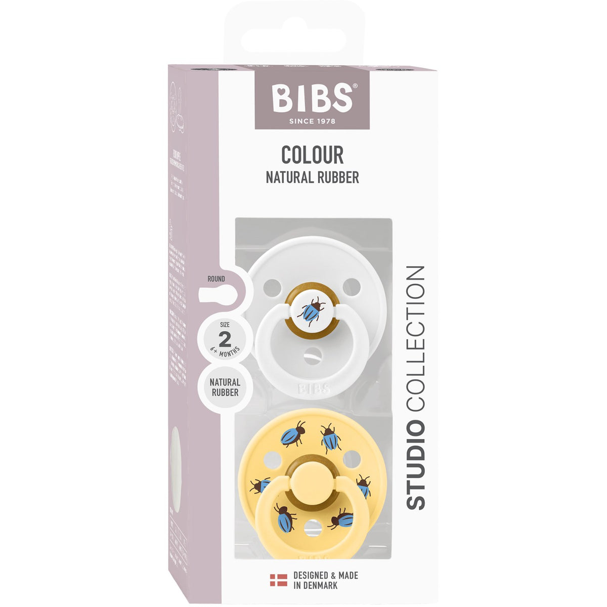 Bibs White / Pale Butter Studio Colour Sut Beetle Mix 2 Pack Latex Round