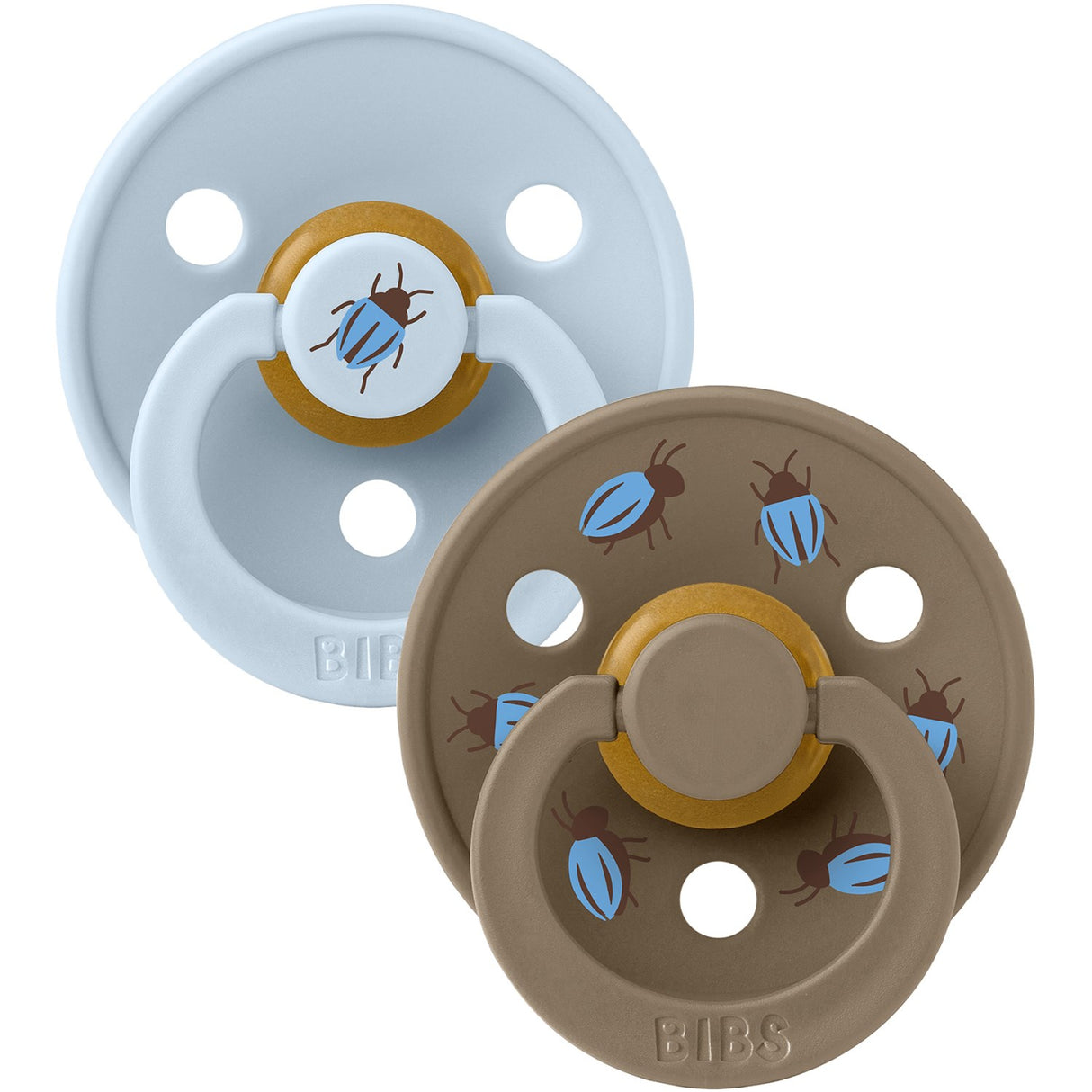 Bibs Baby Blue / Dark Oak Studio Colour Sut Beetle Mix 2 Pack Latex Round