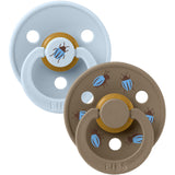 Bibs Baby Blue / Dark Oak Studio Colour Sut Beetle Mix 2 Pack Latex Round