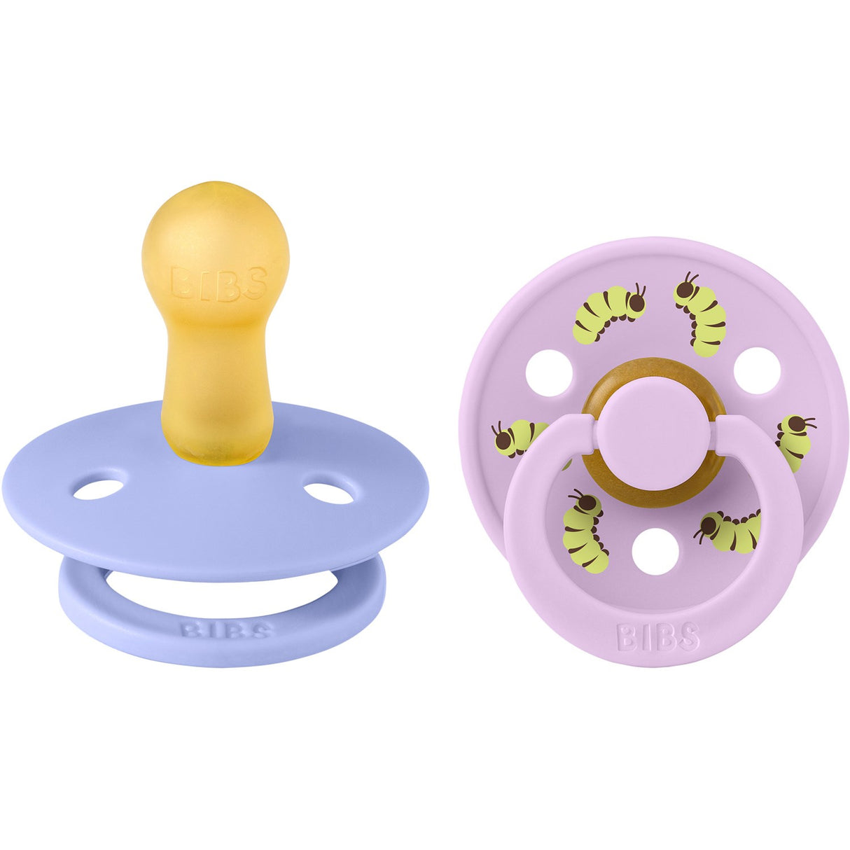 Bibs Hush / Violet Sky Studio Colour Sut Caterpillar Mix 2 Pack Latex Round