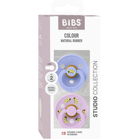 Bibs Hush / Violet Sky Studio Colour Sut Caterpillar Mix 2 Pack Latex Round
