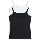 Tommy Hilfiger White / Black-Orange 2-Pak Bomuld Cami Top