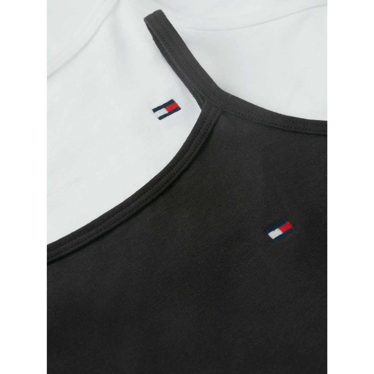 Tommy Hilfiger White / Black-Orange 2-Pak Bomuld Cami Top