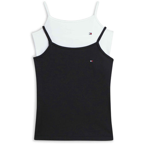 Tommy Hilfiger White / Black-Orange 2-Pak Bomuld Cami Top