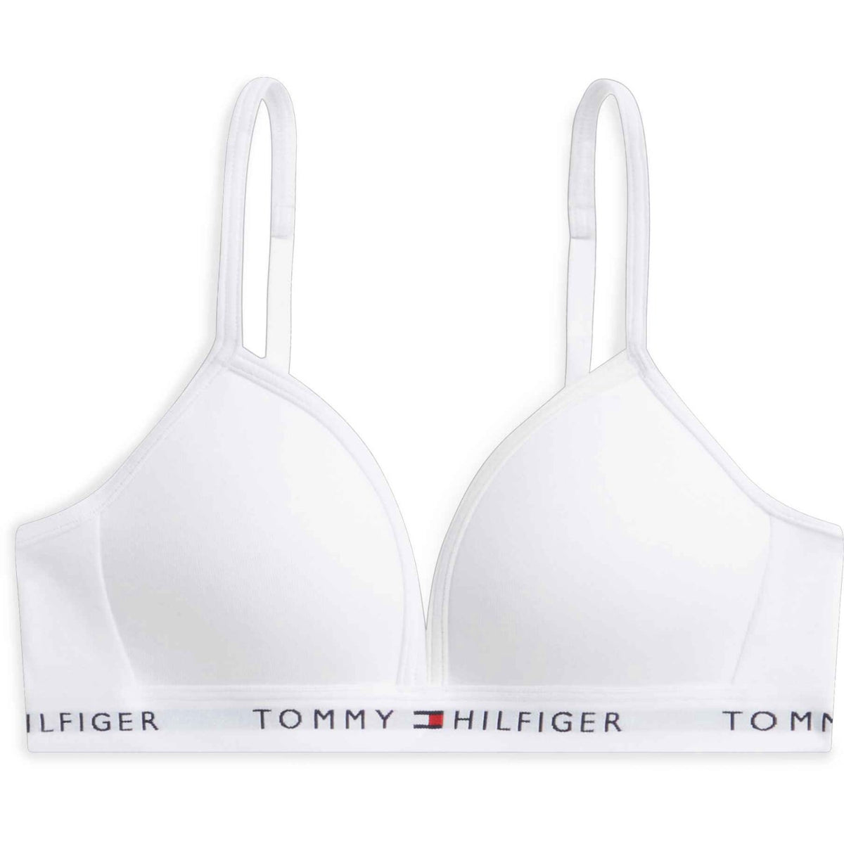 Tommy Hilfiger White-White Bomuld Fixed Foam BH