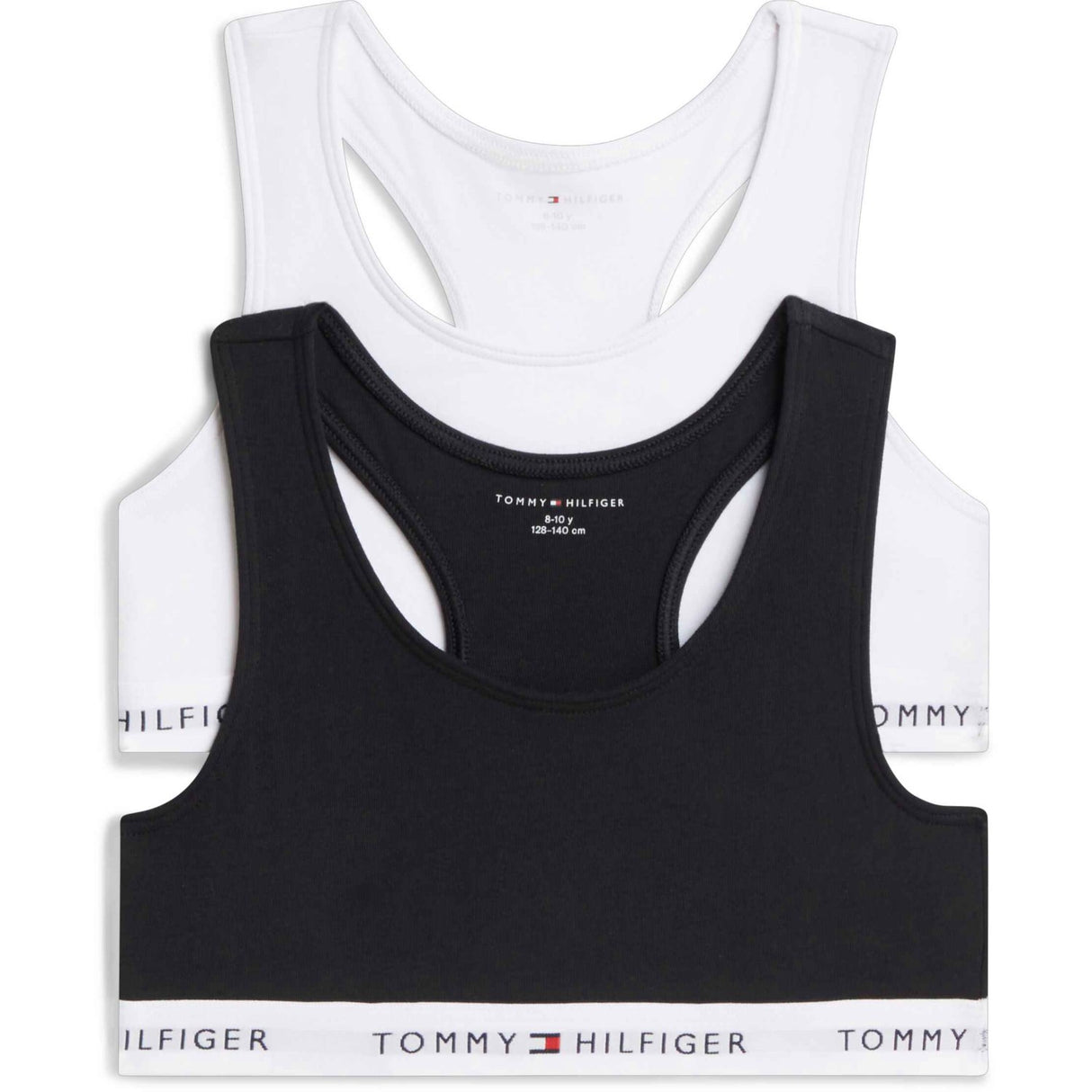 Tommy Hilfiger White / Black-Orange 2-Pak Bomuld Bralette
