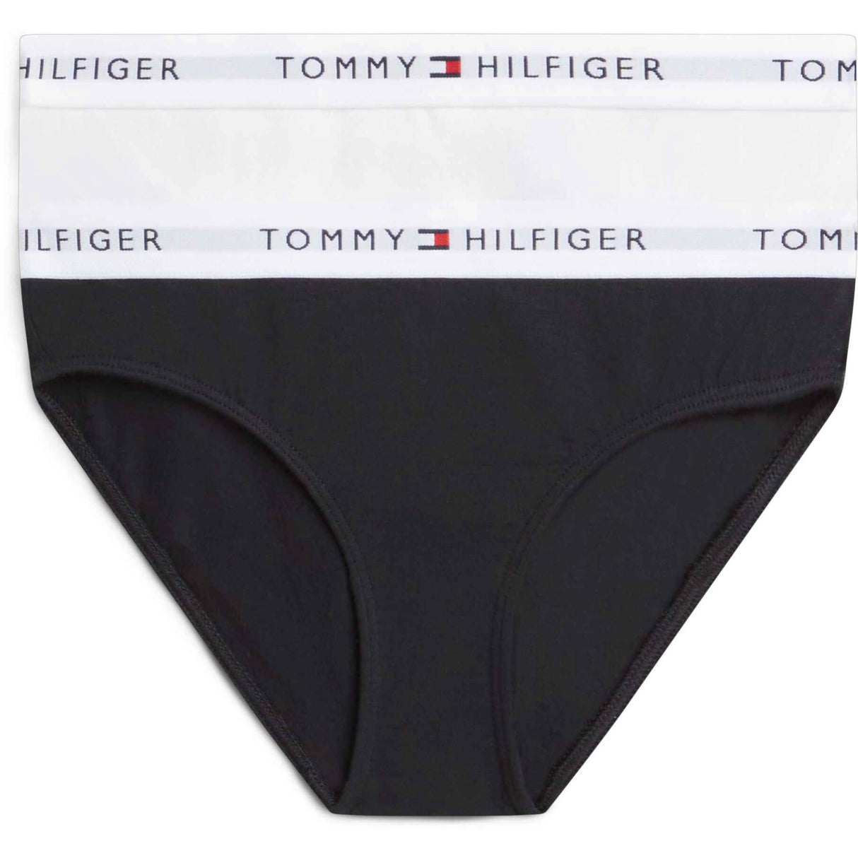 Tommy Hilfiger White / Black-Orange 2-Pak Bomuld Bikini
