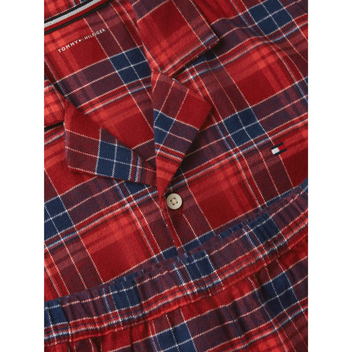 Tommy Hilfiger Check Global Stp Medium Red-Red Flannel Pj Sæt