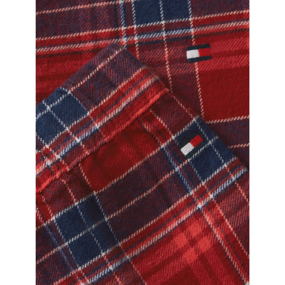 Tommy Hilfiger Check Global Stp Medium Red-Red Flannel Pj Sæt