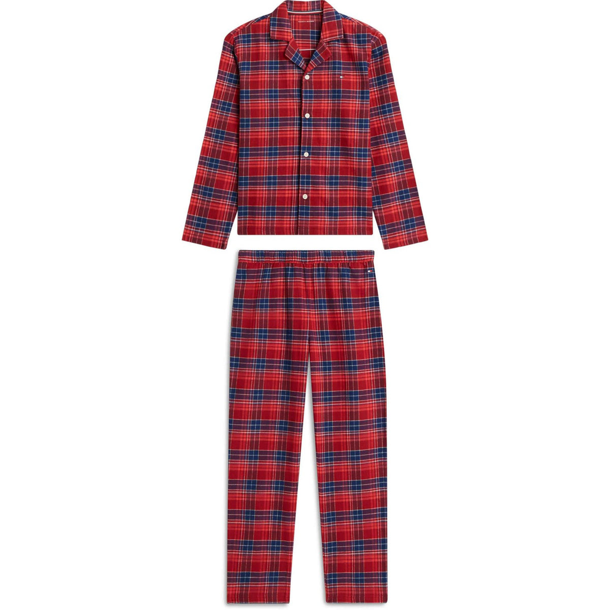 Tommy Hilfiger Check Global Stp Medium Red-Red Flannel Pj Sæt