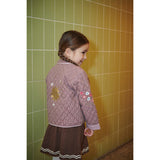COPENHAGEN COLORS Winter Rose Check Comb. Checkered Quiltet Jakke M/ Embroidery