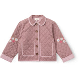 COPENHAGEN COLORS Winter Rose Check Comb. Checkered Quiltet Jakke M/ Embroidery