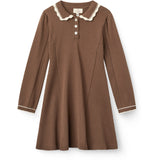 COPENHAGEN COLORS Walnut Comb. Strikket Peplum Kjole Ls.