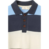 COPENHAGEN COLORS Brown Stripe Pique Polo M/ Ls