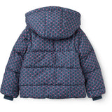 COPENHAGEN COLORS Navy Flower Aop 2 I 1 Puffer Jakke M/ Removable Ærmer